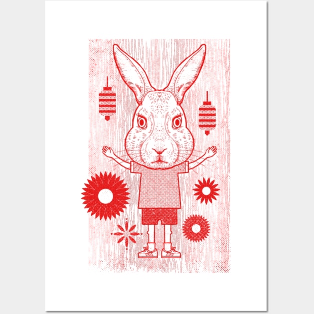 Chinese Year Of The Rabbit Wall Art by RGB Ginger